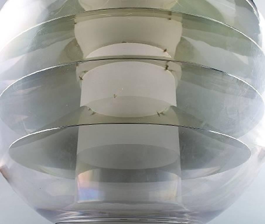 Danish Poul Henningsen / Verner Panton Style, Large Plexiglas Ceiling Lamp For Sale