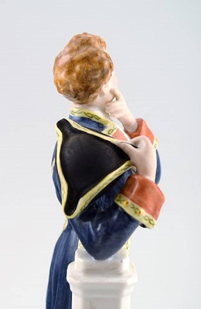 Rococo Bing and Grondahl Figure of Oluf Poulsen as Henrik, Holberg Collection For Sale