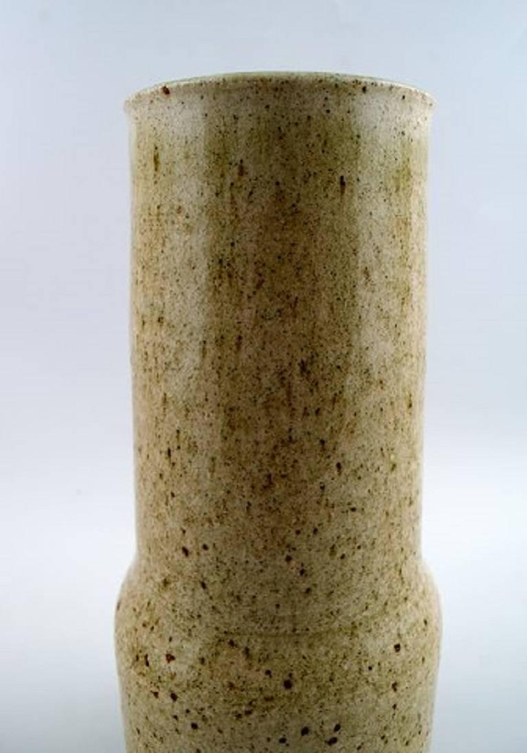 Macedonian Rare Arne Bang Ceramic Vase, Marked AB 196