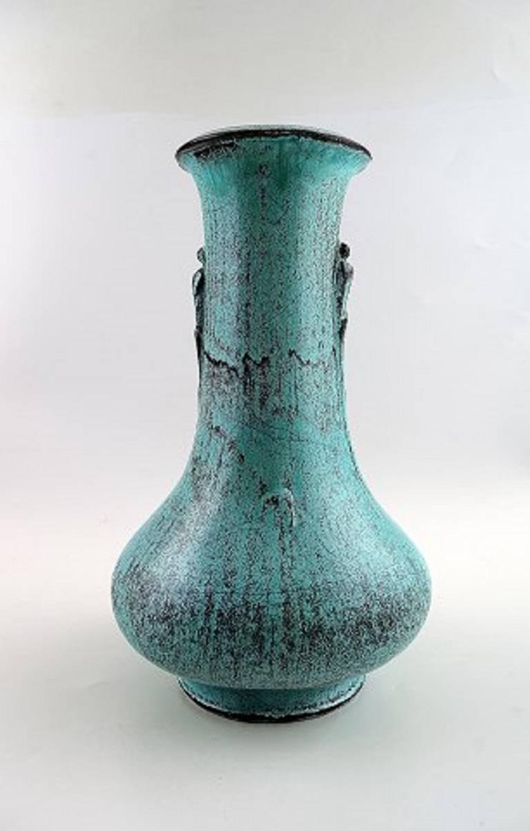 Danish Svend Hammershøi for Kähler, HAK, Glazed Stoneware Art Pottery Vase, 1930s