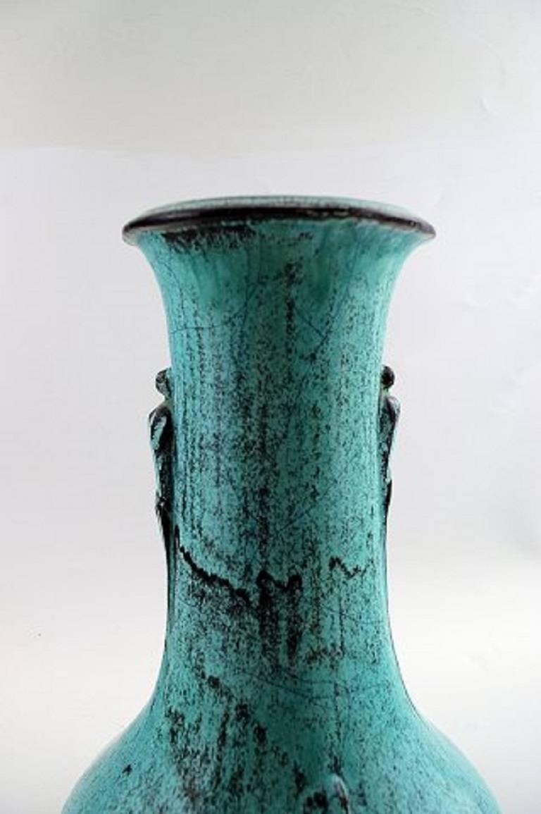 Svend Hammershøi for Kähler, HAK, Glazed Stoneware Art Pottery Vase, 1930s In Excellent Condition In Copenhagen, DK