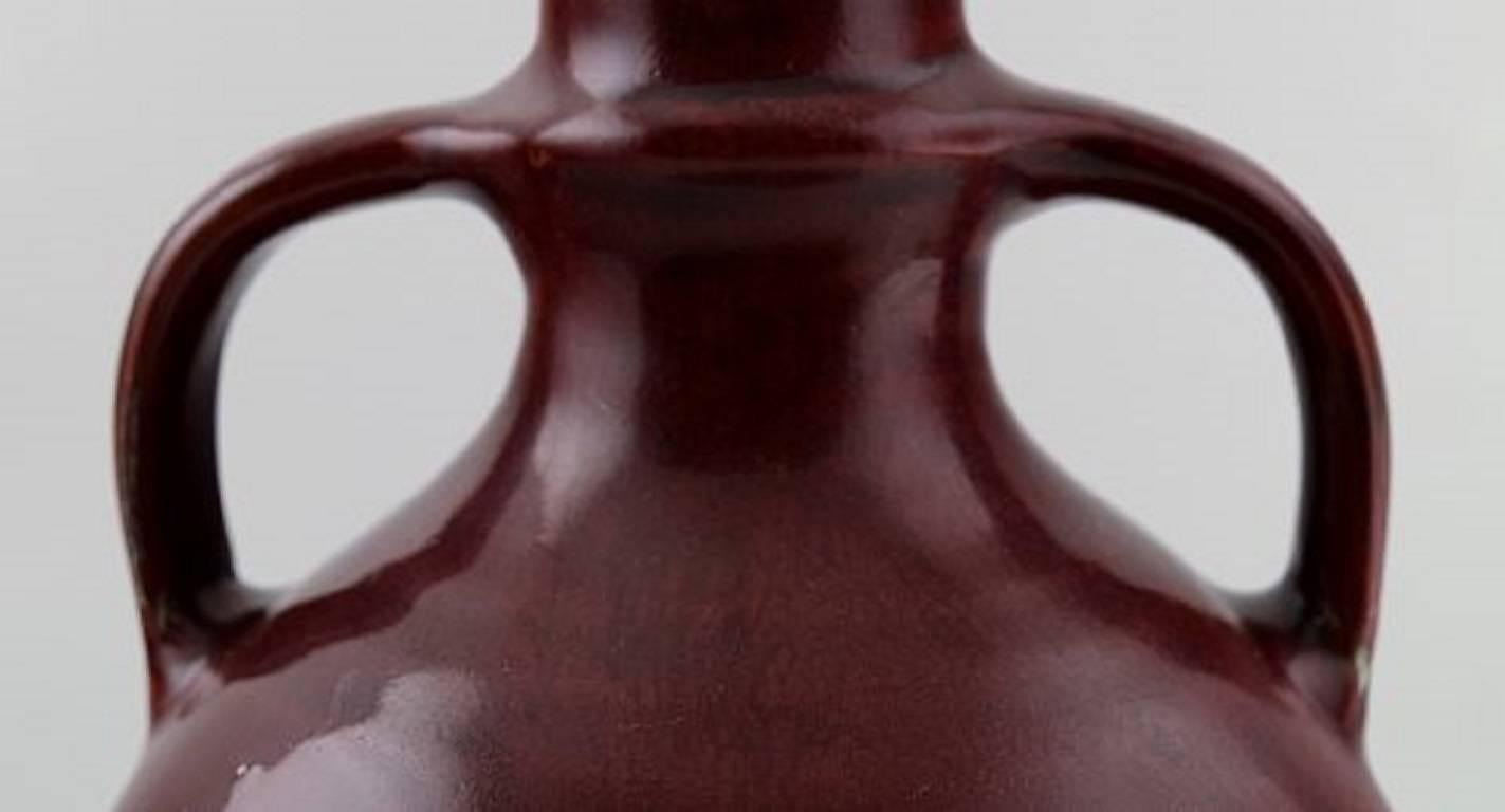 Danish Royal Copenhagen Bode Willumsen Unique Oxblood Glaze Stoneware Vase, 1927