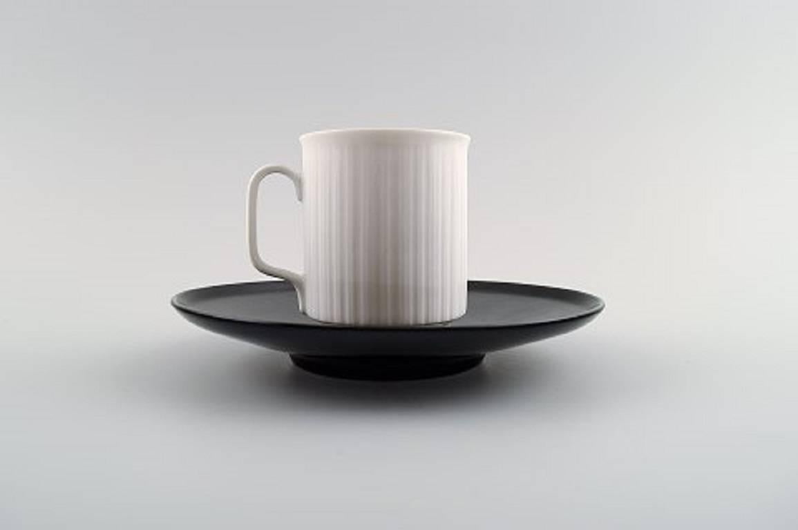 Allemand T. Wirkkala pour Rosenthal Studio-Line Porcelain Noire, service à moka pour six personnes en vente