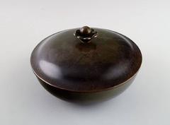 Just Andersen Art Deco Jewelry Box in Light Bronze, Denmark, 1930-1940s