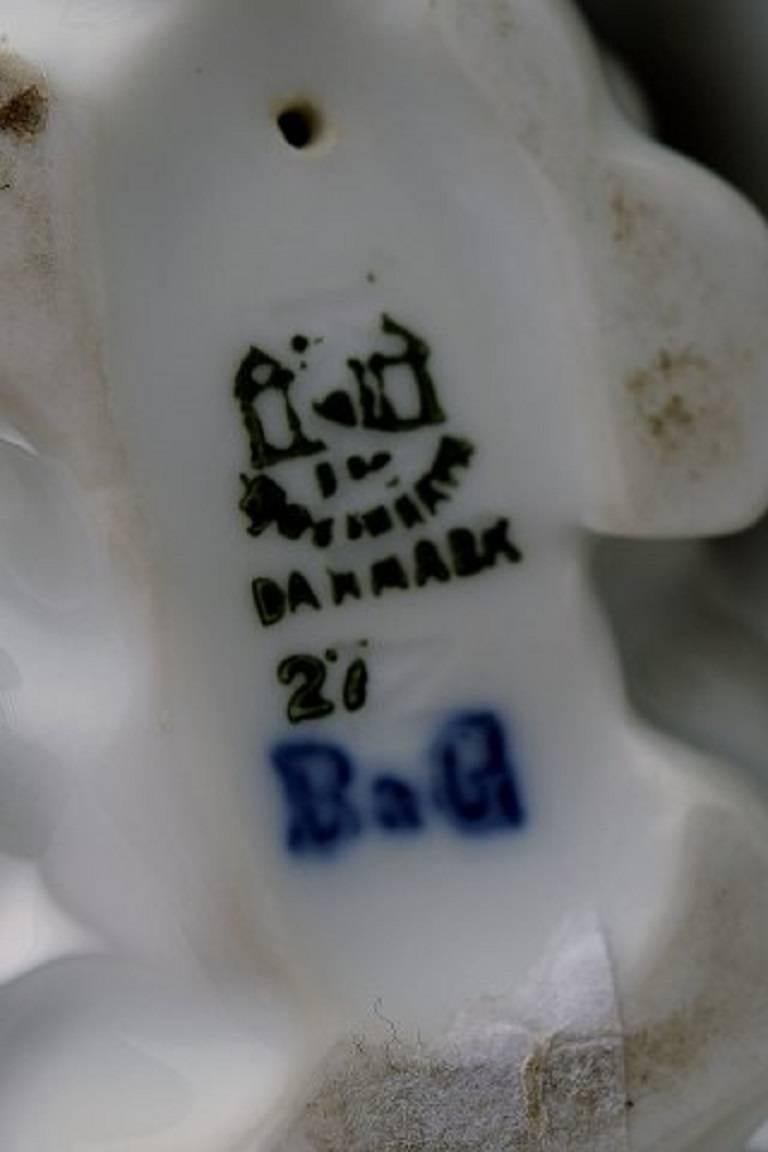 Bing & Grondahl / B & G, Blanc de Chine Porcelain Figure of Faun with Grapes 1
