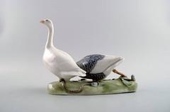 Royal Copenhagen Figurine, Two Geese, No. 609,  Rare Figure