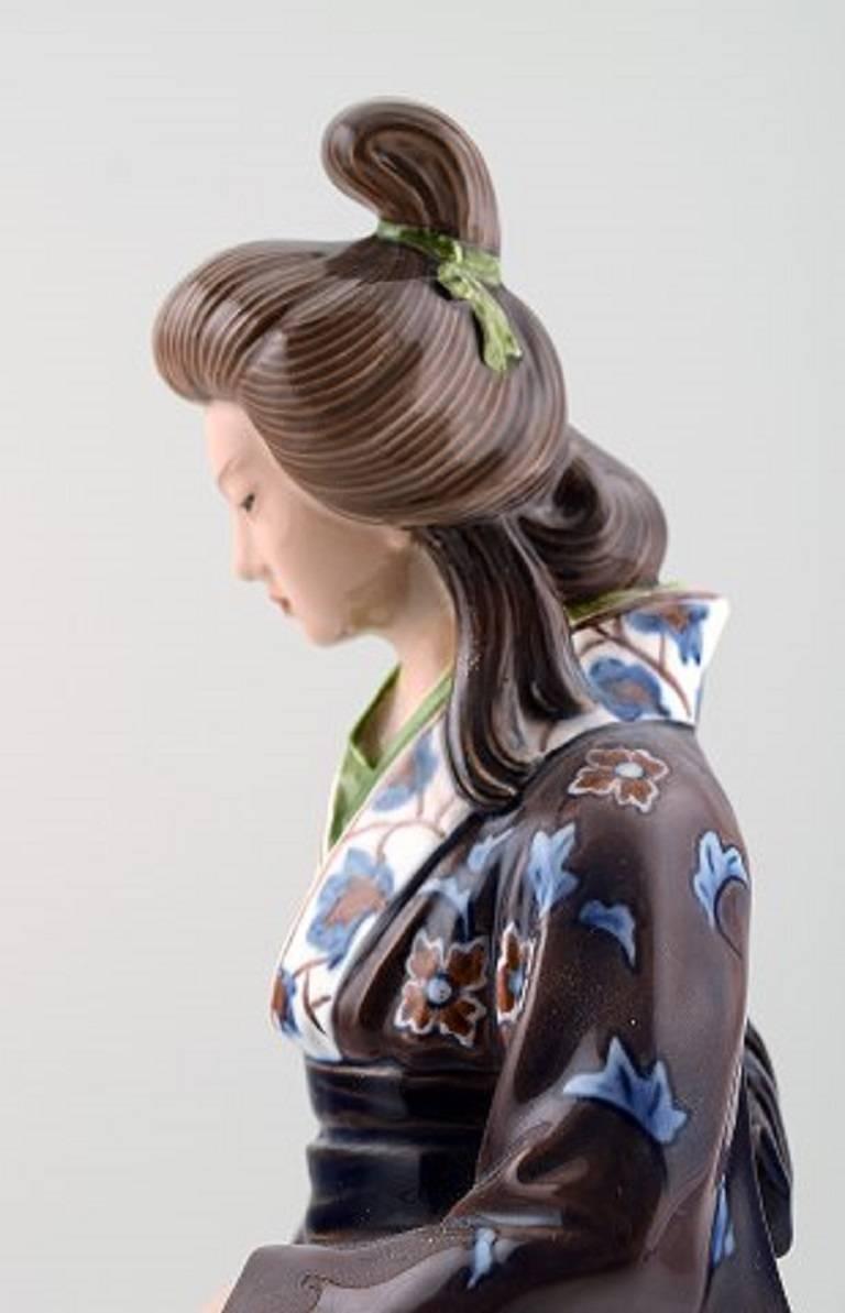 20th Century Porcelain Figurine No. 1159, Japanese Woman by Jens Peter Dahl-Jensen