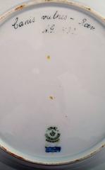 Royal Copenhagen Flora Danica / Fauna Danica Dinner Plate, Fox in a Forest, 1932