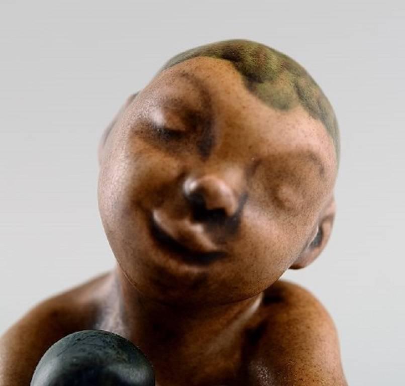 Danish Bing & Grondahl Stoneware Figurine of Small Bacchus by Kai Nielsen