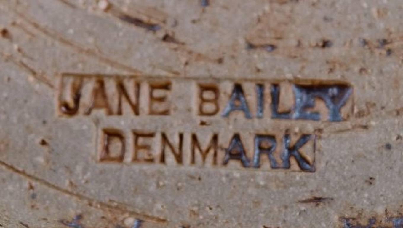 Jane Bailey, Grande Bonbonnière / Vaso con coperchio in gres, Danimarca, circa anni '70 in vendita 2