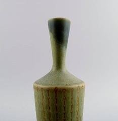 Berndt Friberg Studio Hand Art Pottery Vase with a Narrow Neck, 1964