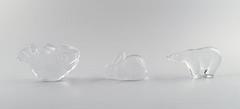Large Collection of Lisa Larson for Royal Krona Animal Figures in Art Glass