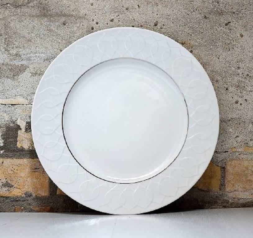 rosenthal geschirr weiss mit silberrand