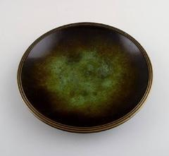Just Andersen Bronze Bowl Dish, 1930-1940s, Danish Design