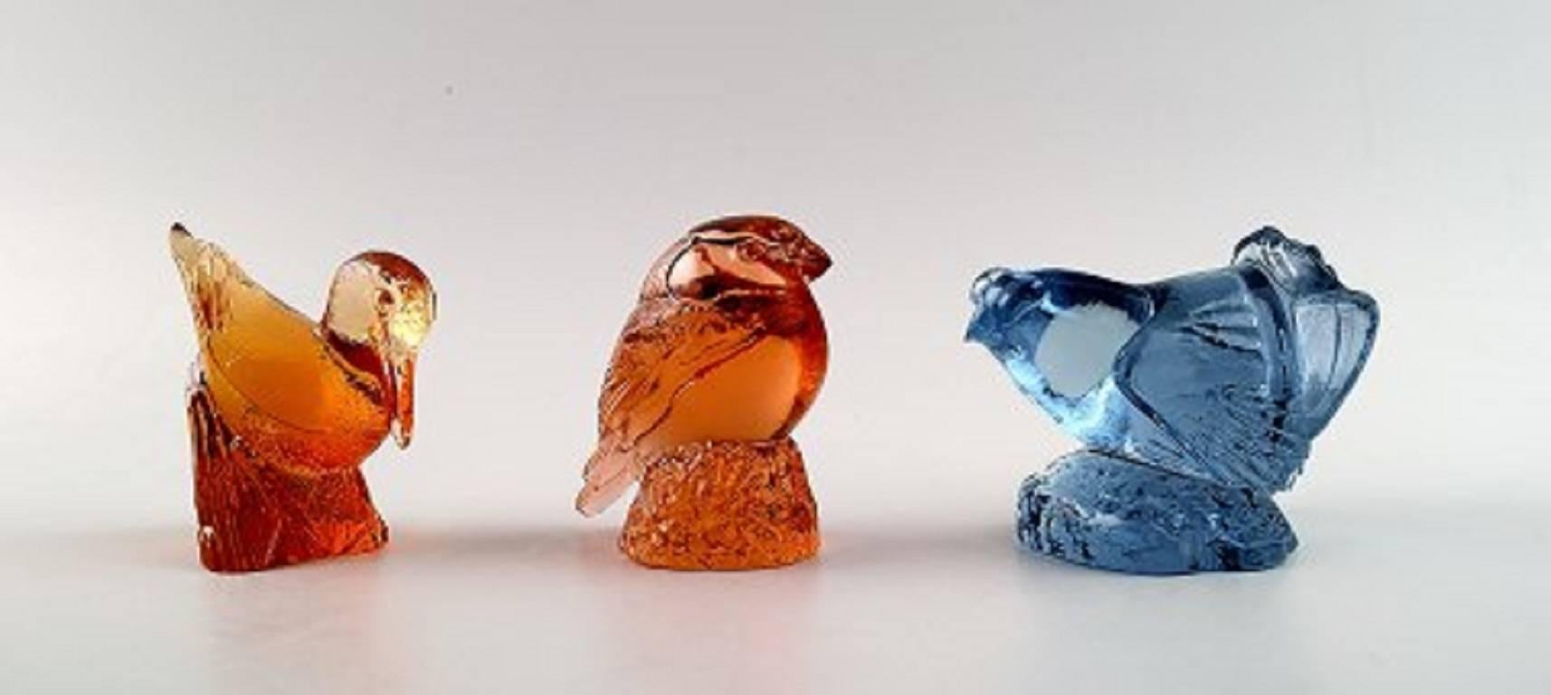 Paul Hoff for Svenskt Glass, Ten Birds in Art Glass In Excellent Condition In Copenhagen, DK