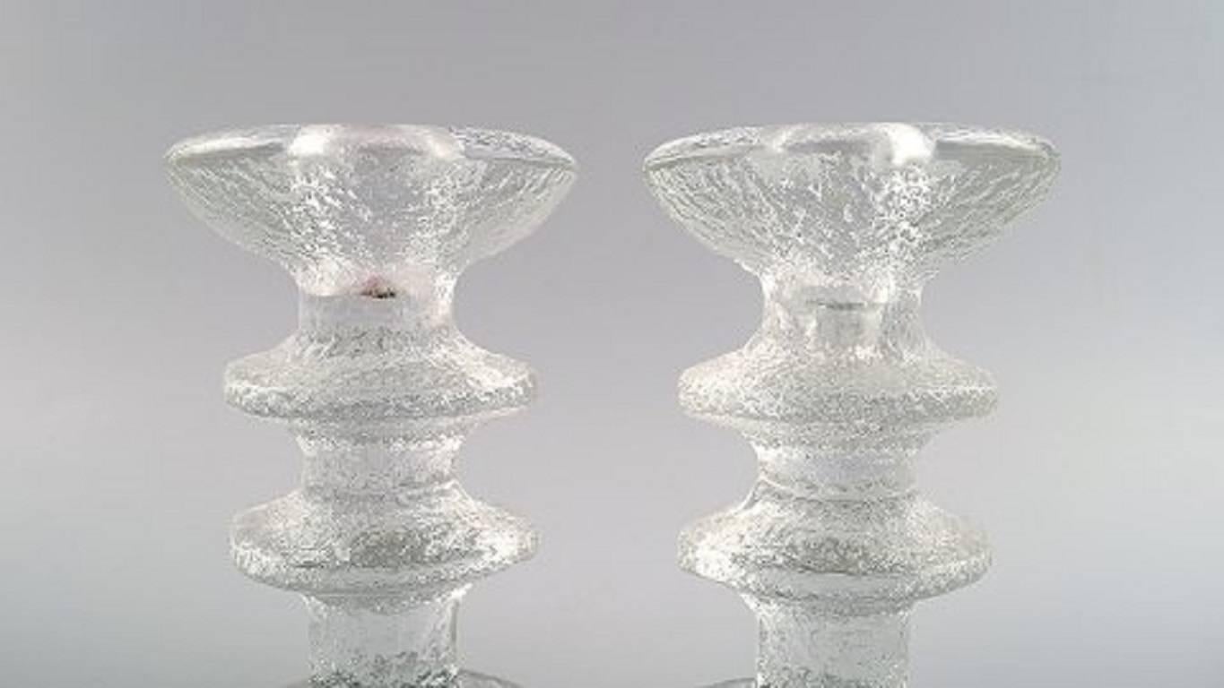 A pair of Iittala Festivo candlesticks, design: Timo Sarpaneva.

Measures: 12.5 cm.

In perfect condition.

Unstamped.