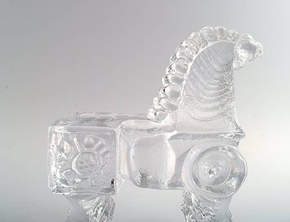 Bertil Vallien for Kosta Boda, horse in art glass.

Measures: 16 x 14 cm.

In perfect condition.

Marked.