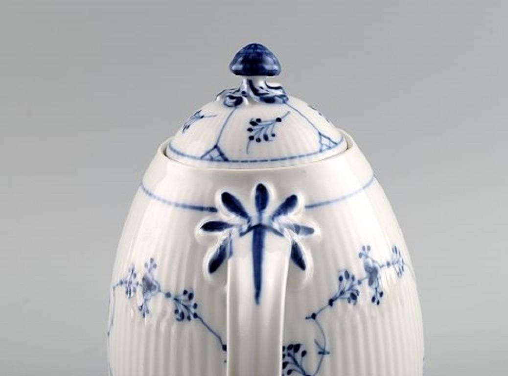 20th Century Royal Copenhagen Blue Fluted Plain, Rare Coffee or Chocolate Pot. No. 375
