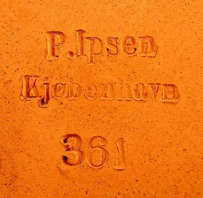 Danish P. Ipsen's Widow, 1880s, Two Plaques of Fired Clay/Terracotta