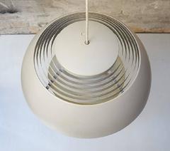 Arne Jacobsen 1902-1971, AJ Pendant of Gray Lacquered Metal by Louis Poulsen