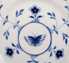 Butterfly Bing & Grondahl Porcelain, B & G Butterfly, Five Lunch Plates No. 26