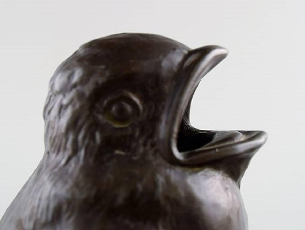 Rare Just Andersen Figure D 2235, Bird Young Bird, in Diskometal In Excellent Condition In Copenhagen, DK