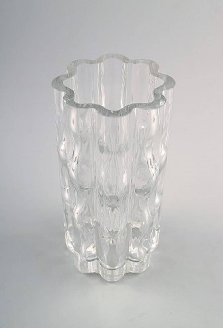 Pair of Orrefors Art Glass Vases, Signed, Sweden, Mid-20 Century In Excellent Condition For Sale In Copenhagen, DK