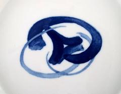 Bing & Grondahl Blue Koppel, Six Piece, Round Bottle Holders / Small Platters