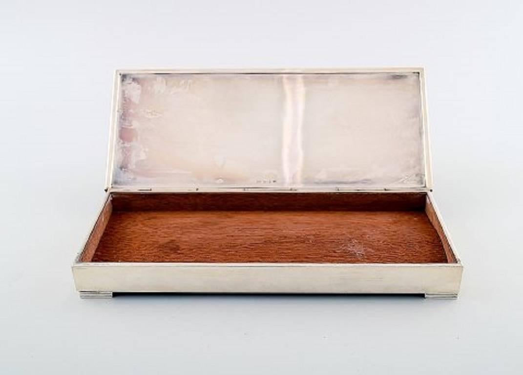 Swedish J. L. Hultman, Stockholm Master, Art Deco Box/ Jewelry Box in Silver, circa 1940