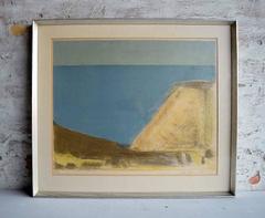 Johannes Hofmeister: Landscape by the Sea, Lithograph in Colors