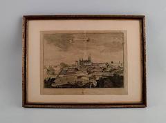 18th-19th Century Engraving, Kronborg Castle, Denmark