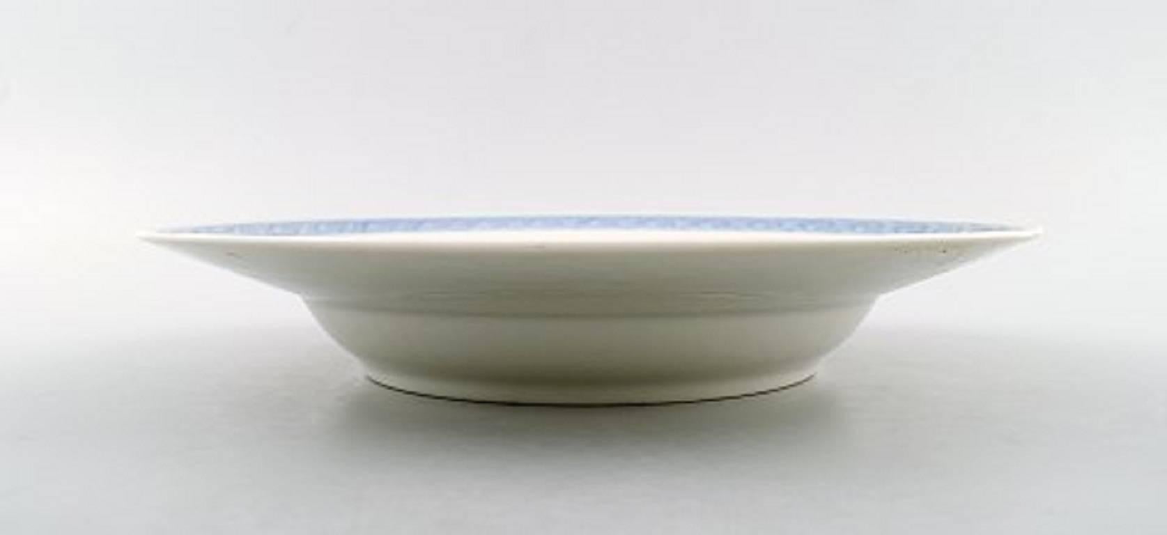 Danish Five Plates, Royal Copenhagen Blue Fan Soup Plate # 11515