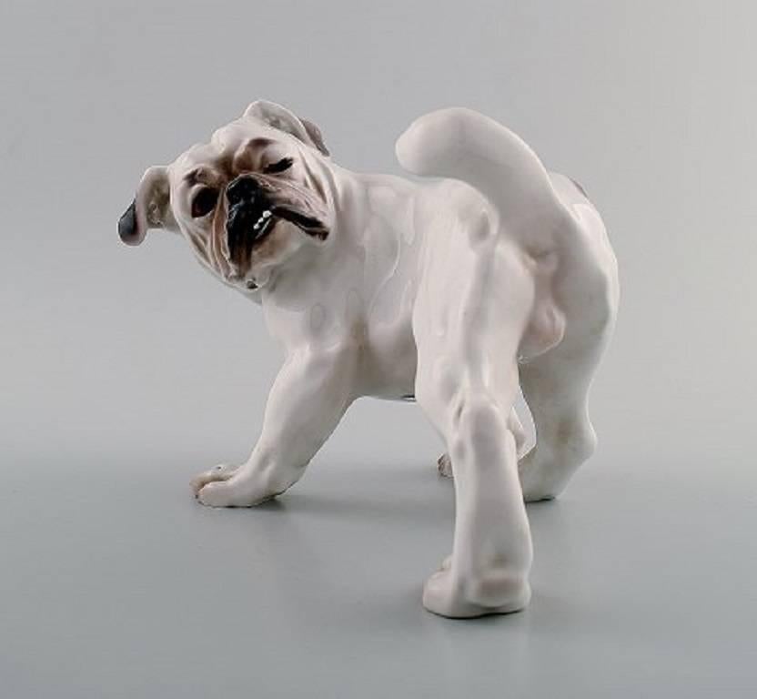Bing & Grondahl dog B&G, number 1992, English bulldog.

Measures: 14 cm.

1st. factory quality.

In perfect condition.