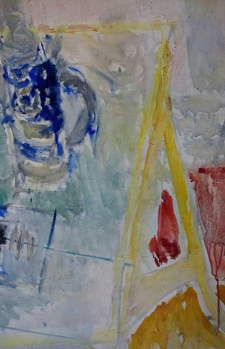 Georg Glud, Still Life, Oil on Panel, Listed Danish Artist For Sale 1