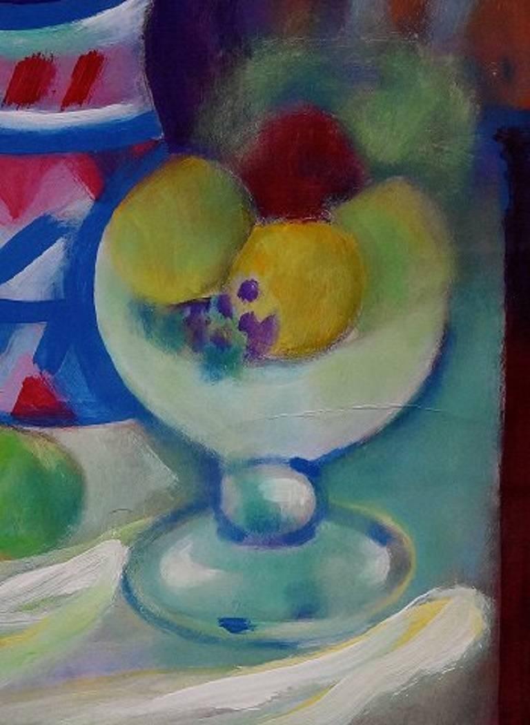 Benitez-Troja Still Life, Gouache on Paper, Unknown Artist, 20th Century In Excellent Condition In Copenhagen, DK