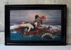 Unknown Artist, after Böcklin, Mythological Scene with Merman, circa 1930s