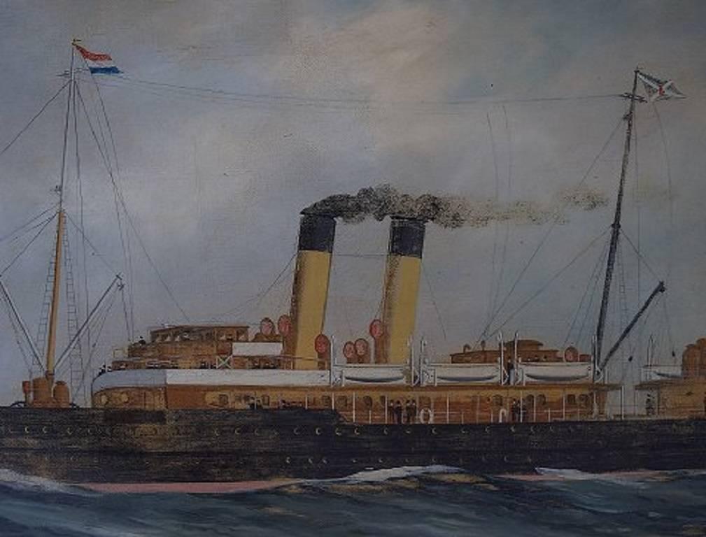 European Unknown Marine Painter, St. Petersburg Steamer, Oil on Canvas