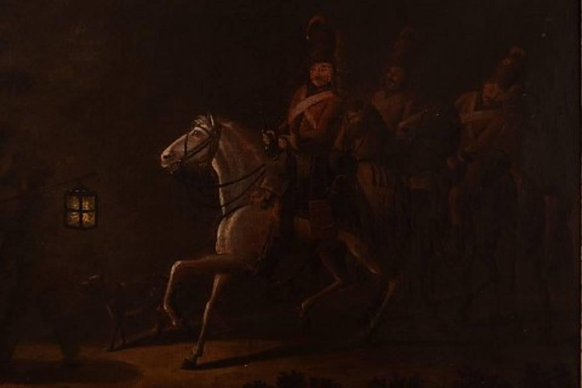 European Unknown Old Master, Oil on Canvas, 19th Century Riders from Napoleon 1st Army