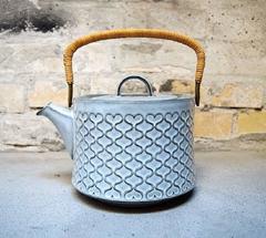 J. H. Quistgaard Six person Bing & Grondahl Grey Cordial Stoneware Tea Service