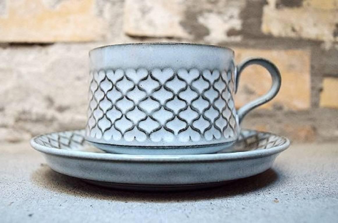 Scandinavian Modern J. H. Quistgaard Six person Bing & Grondahl Grey Cordial Stoneware Tea Service