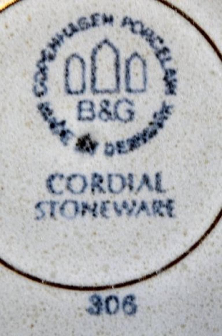 J. H. Quistgaard Six person Bing & Grondahl Grey Cordial Stoneware Tea Service 2
