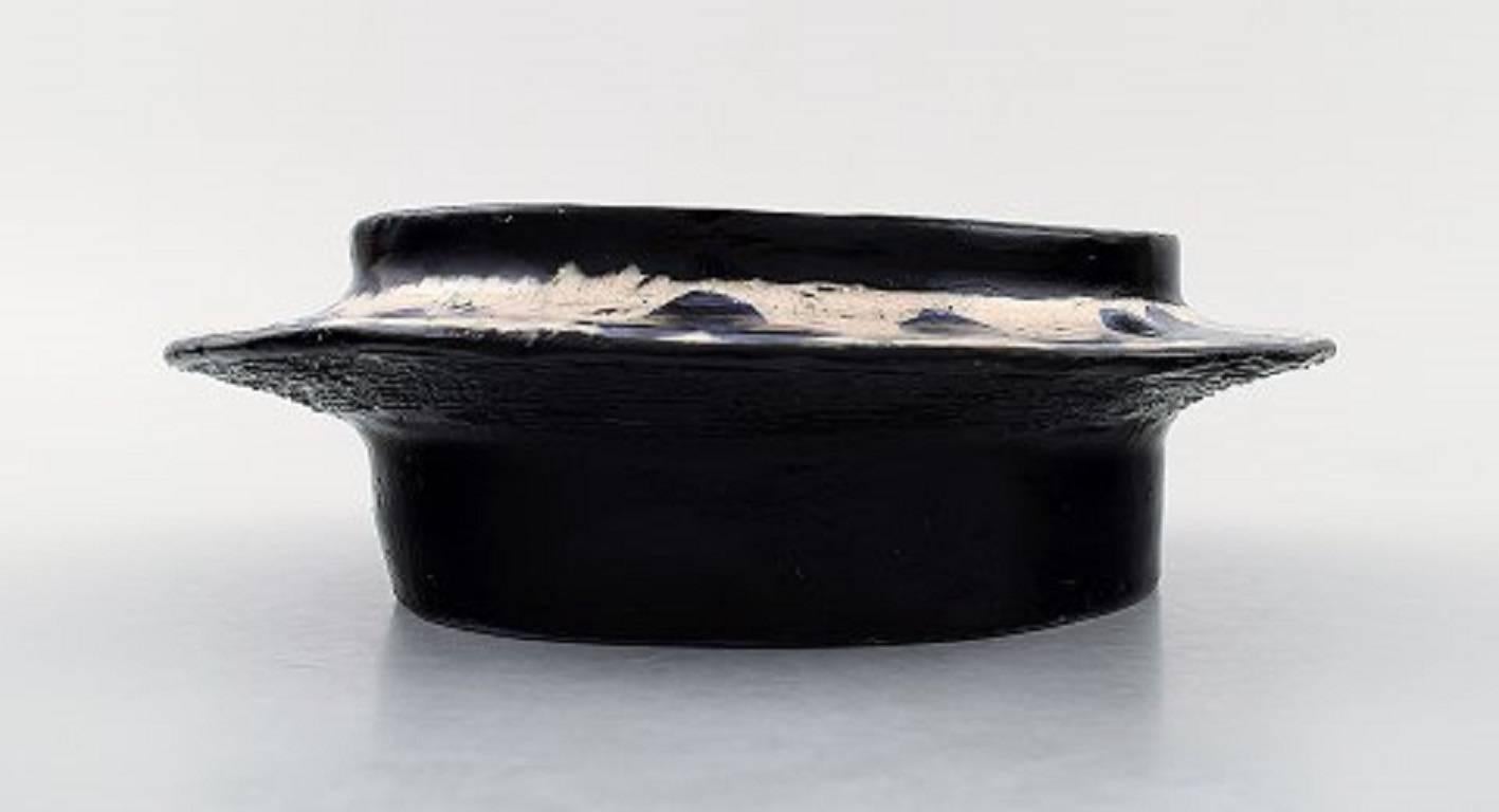 Unique Birger Kaipiainen Finnish Ceramist Bowl, Unique Work from 1950s In Excellent Condition In Copenhagen, DK