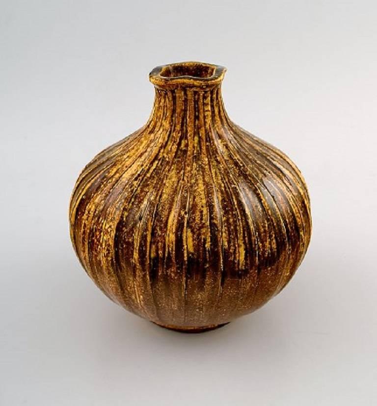Art Deco Kähler, HAK, Svend Hammershøi, Glazed Stoneware Vase
