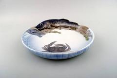 Rare Royal Copenhagen Art Nouveau Cod Dish Number 1/482