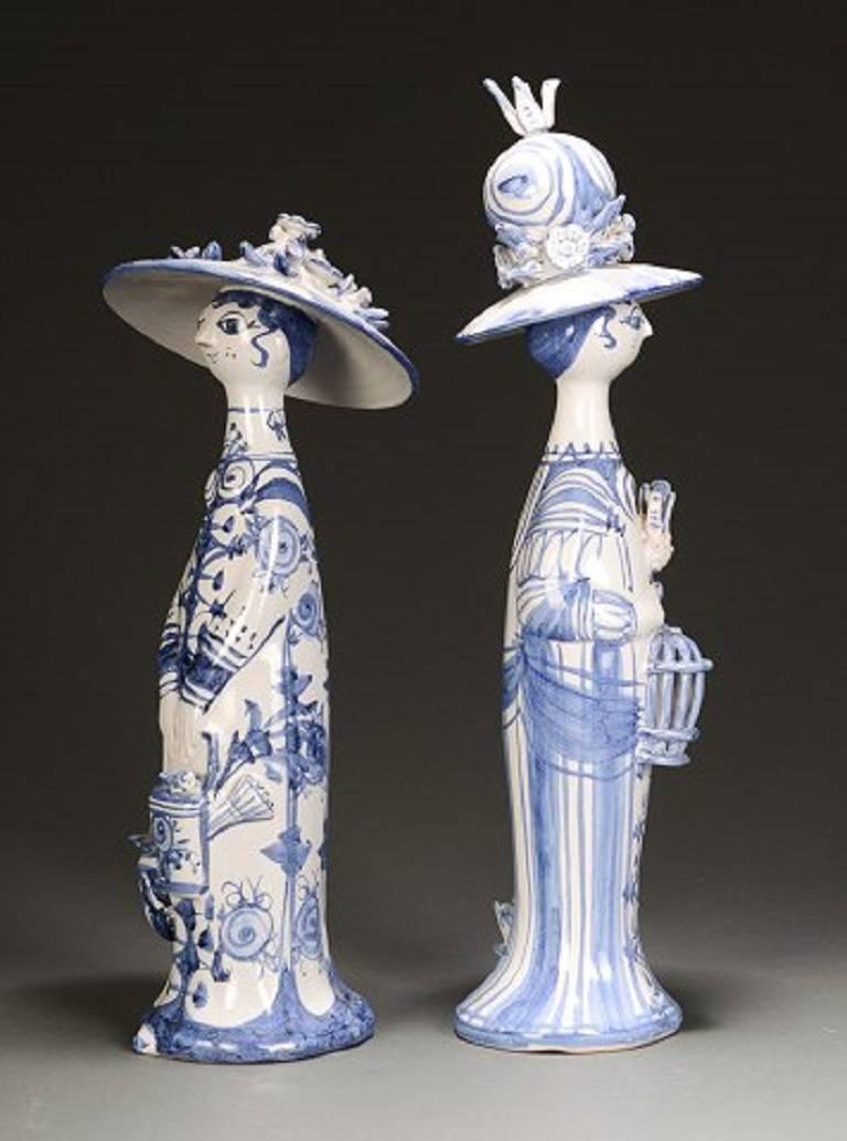 Danish Bjorn Wiinblad 1918-2006, 'The Four Seasons', Four Ceramic Figurines
