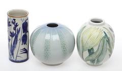 Three Carl-Harry Stålhane Vases in Ceramic, Rørstrand and "Designhuset"