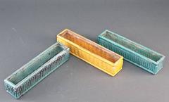 Svend Hammershøi for Kähler, Flower Pot Holder with Yellow Glaze