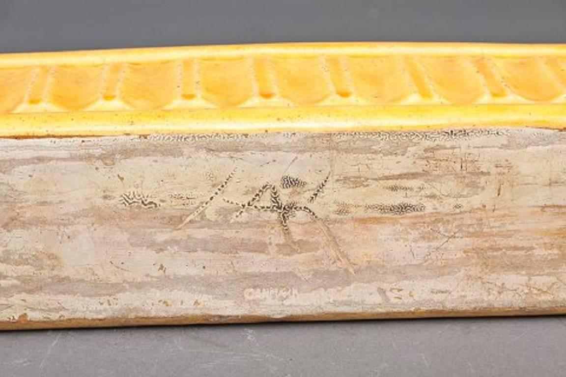 Danese Svend Hammershøi per Kähler, Portafiori con smalto giallo in vendita