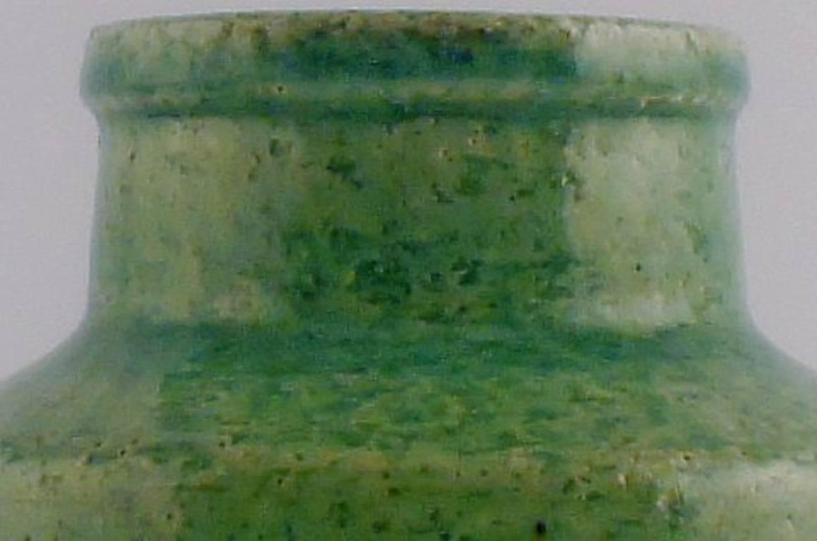 Pottery vase from Palshus by Per Linnemann-Schmidt, a renowned Danish ceramist.

Beautiful mint green glaze. 

Fine example of contemporary Danish ceramics from the 1970s. 

Stamped: Palshus, Denmark, PLS for Per Linnemann-Schmidt. 

Perfect