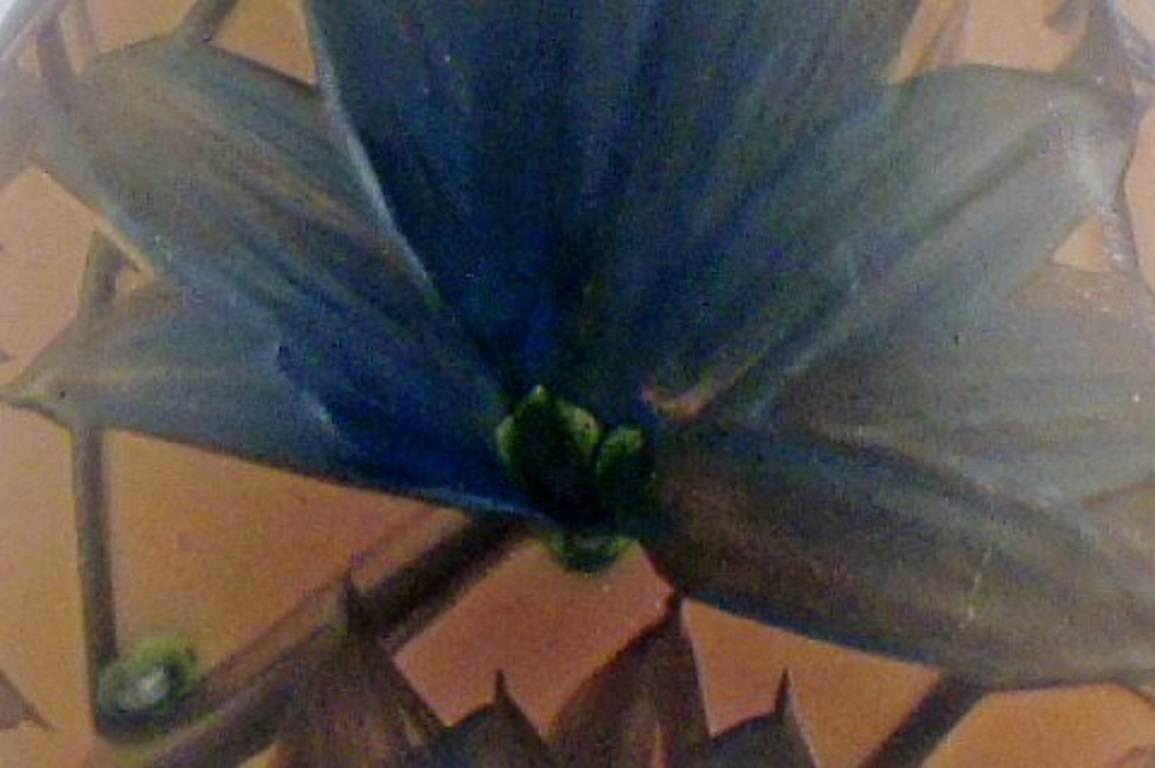 Danese KäHler, HAK, Vaso in gres smaltato, splendida smaltatura con sfumature blu scuro in vendita
